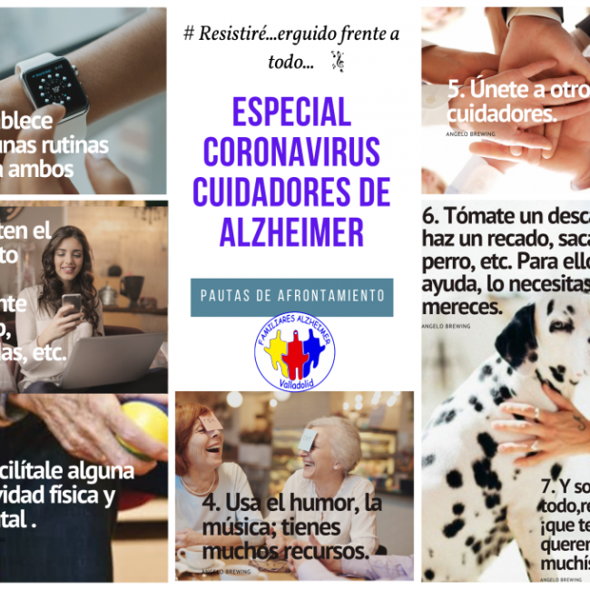 CARTEL PAUTAS CUIDADORES ALZHEIMER CORONAVIRUS